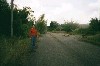 Lori at Bentwaters Main gate