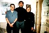 Nick Pope, Tim Egercic and Georgina Bruni in London