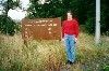 Lori next to old Bentwaters sign