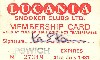 lucania snooker clubs membership (front)